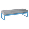 Fermob Bellevie Banquette 2 places Bleu maya E1 Gris flanelle 79 