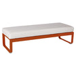 Fermob Bellevie Banquette 2 places Orange confite E2 Blanc grisé 81 