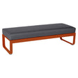 Fermob Bellevie Banquette 2 places Orange confite E2 Gris graphite A3 