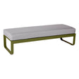Fermob Bellevie Banquette 2 places Pesto D3 Gris flanelle 79 