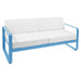 Fermob Bellevie Canapé 2 places Bleu maya E1 Blanc grisé 81 