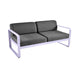 Fermob Bellevie Canapé 2 places Guimauve D1 Gris graphite A3 