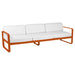 Fermob Bellevie Canapé 3 places Orange confite E2 Blanc grisé 81 