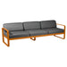 Fermob Bellevie Canapé 3 places Pain d'épices D2 Gris graphite A3 