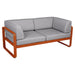 Fermob Bellevie Canapé Club 2 places Orange confite E2 Gris flanelle 79 