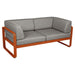 Fermob Bellevie Canapé Club 2 places Orange confite E2 Taupe grisé B8 