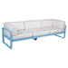Fermob Bellevie Canapé club 3 places Bleu maya E1 Blanc grisé 81 