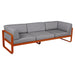 Fermob Bellevie Canapé club 3 places Orange confite E2 Gris flanelle 79 