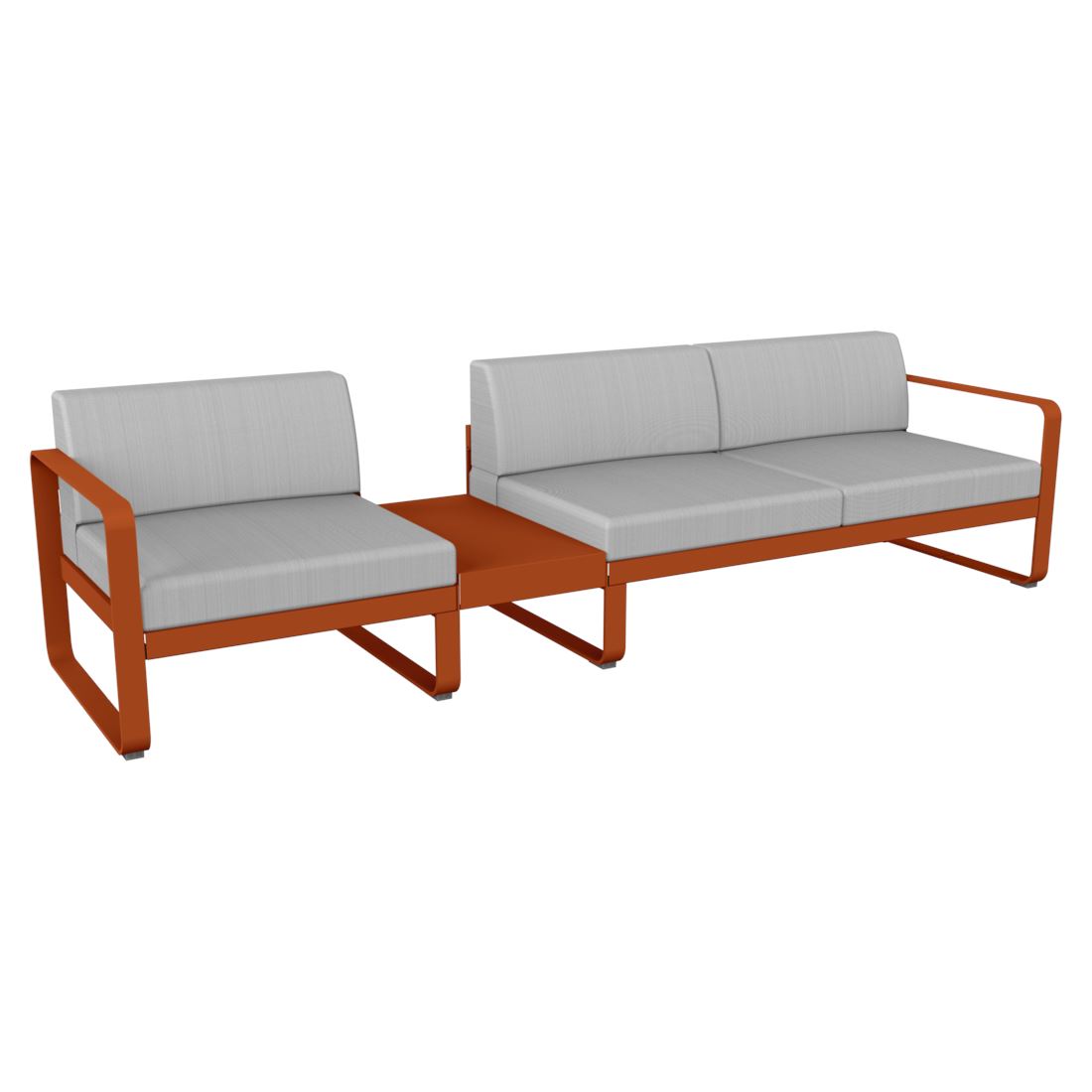 Fermob Bellevie Composition 1A Orange confite E2 Blanc grisé 81 