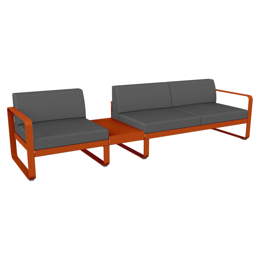 Fermob Bellevie Composition 1A Orange confite E2 Gris flanelle 79 