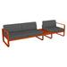 Fermob Bellevie Composition 1B Orange confite E2 Gris flanelle 79 