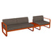 Fermob Bellevie Composition 1B Orange confite E2 Taupe grisé B8 