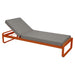 Fermob Bellevie Lit de soleil Orange confite E2 Taupe grisé B8 