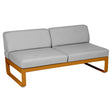 Fermob Bellevie Module central 2 places Pain d'épices D2 Gris flanelle 79 