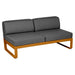 Fermob Bellevie Module central 2 places Pain d'épices D2 Gris graphite A3 