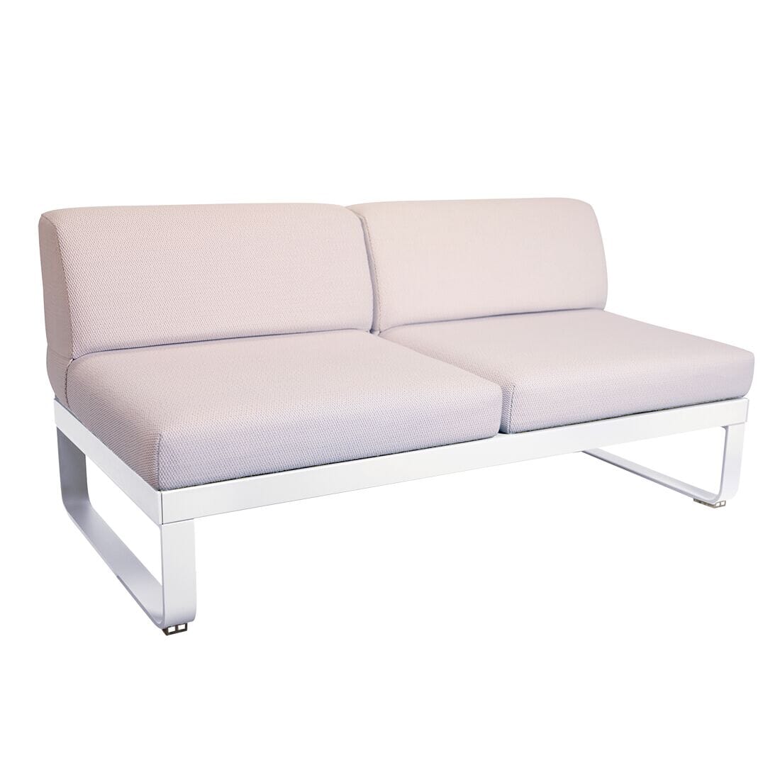 Fermob Bellevie Module central 2 places Perle Blanc coton 01 