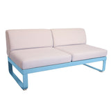 Fermob Bellevie Module central 2 places Perle Bleu maya E1 