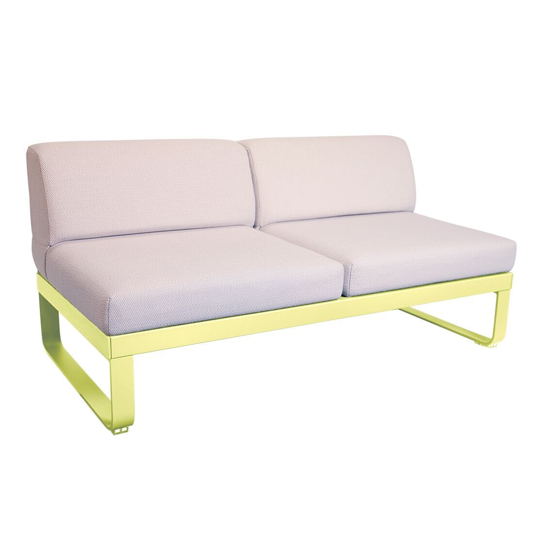 Fermob Bellevie Module central 2 places Perle Citron givré A6 