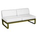 Fermob Bellevie Module central 2 places Pesto D3 Blanc grisé 81 