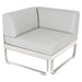 Fermob Bellevie Module d'angle - 1 place Blanc coton 01 Blanc grisé 81 