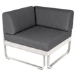 Fermob Bellevie Module d'angle - 1 place Blanc coton 01 Gris graphite A3 