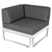 Fermob Bellevie Module d'angle - 1 place Blanc coton 01 Gris graphite A3 