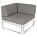 Fermob Bellevie Module d'angle - 1 place Blanc coton 01 Taupe grisé B8 
