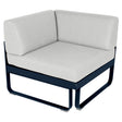 Fermob Bellevie Module d'angle - 1 place Bleu abysse 92 Blanc grisé 81 