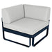 Fermob Bellevie Module d'angle - 1 place Bleu abysse 92 Blanc grisé 81 