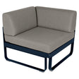 Fermob Bellevie Module d'angle - 1 place Bleu abysse 92 Taupe grisé B8 