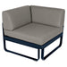 Fermob Bellevie Module d'angle - 1 place Bleu abysse 92 Taupe grisé B8 