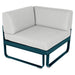 Fermob Bellevie Module d'angle - 1 place Bleu acapulco 21 Blanc grisé 81 