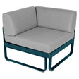 Fermob Bellevie Module d'angle - 1 place Bleu acapulco 21 Gris flanelle 79 
