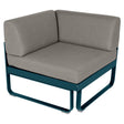 Fermob Bellevie Module d'angle - 1 place Bleu acapulco 21 Taupe grisé B8 