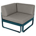 Fermob Bellevie Module d'angle - 1 place Bleu acapulco 21 Taupe grisé B8 