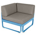 Fermob Bellevie Module d'angle 1 place Bleu maya E1 Taupe grisé B8 