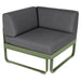 Fermob Bellevie Module d'angle - 1 place Cactus 82 Gris graphite A3 