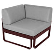 Fermob Bellevie Module d'angle - 1 place Cerise noire B9 Gris flanelle 79 