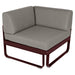 Fermob Bellevie Module d'angle - 1 place Cerise noire B9 Taupe grisé B8 