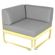 Fermob Bellevie Module d'angle - 1 place Citron givré A6 Gris flanelle 79 
