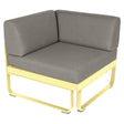 Fermob Bellevie Module d'angle - 1 place Citron givré A6 Taupe grisé B8 