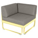 Fermob Bellevie Module d'angle - 1 place Citron givré A6 Taupe grisé B8 