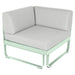 Fermob Bellevie Module d'angle - 1 place Menthe glaciale A7 Blanc grisé 81 