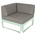 Fermob Bellevie Module d'angle - 1 place Menthe glaciale A7 Taupe grisé B8 