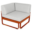 Fermob Bellevie Module d'angle 1 place Orange confite E2 Blanc grisé 81 