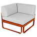 Fermob Bellevie Module d'angle 1 place Orange confite E2 Blanc grisé 81 