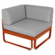 Fermob Bellevie Module d'angle 1 place Orange confite E2 Gris flanelle 79 