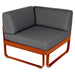 Fermob Bellevie Module d'angle 1 place Orange confite E2 Gris graphite A3 