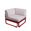 Fermob Bellevie Module d'angle 1 place Perle Piment 43 