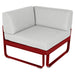 Fermob Bellevie Module d'angle - 1 place Piment 43 Blanc grisé 81 